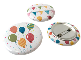 Birthday button pin set png party pin badges png birthday accessories png colorful button pins png custom pin set png celebratory pins png name badge pins png transparent background image