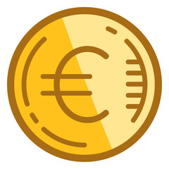 Euro sign coin money icon