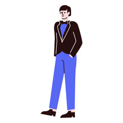 Cartoon of a man in a suit and tie