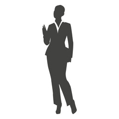 Lady business executive carrying files
