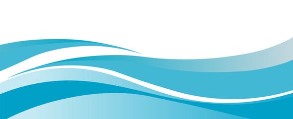 Blue and white business wave banner background. vector