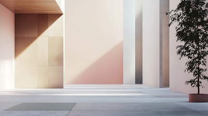 Fototapeta premium Modern interior design with a minimalist aesthetic.