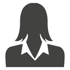 Businesswoman avatar silhouette