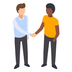 Men handshaking illustration