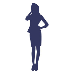 Office lady silhouette