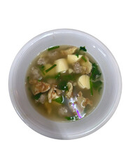 Flavorful Soup with Tender Meat and Fresh Vegetables in Bowl