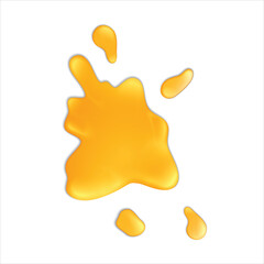 Melted honey dripping with seamless texture isolated on white background