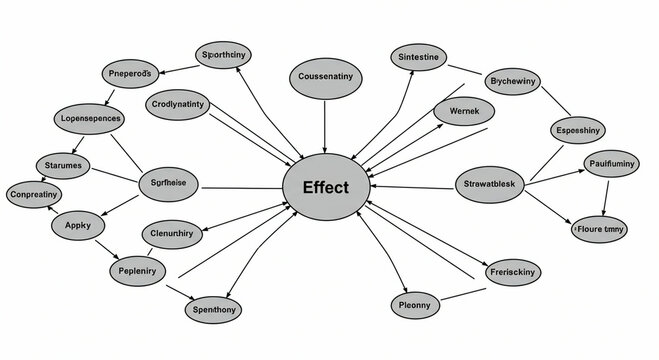 Effect diagram showing many strange relationships