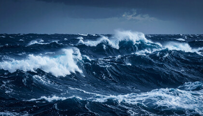 Dramatic Ocean Waves Crashing During a Storm Powerful Nature Photography
