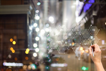 Creating a business structure on a digital display