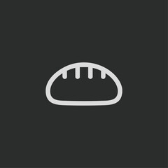 Bread icon logo flat vector design