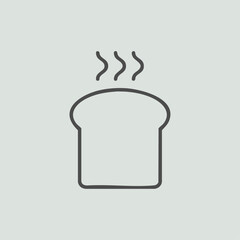 Toast icon logo flat vector design