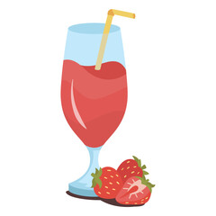Strawberry juice flat