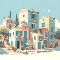 colorful houses in venice