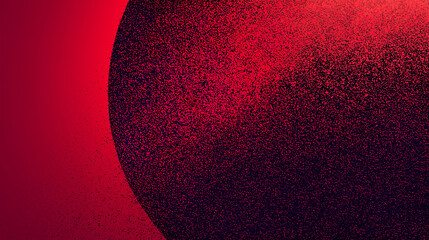Glowing red sphere patten black background,  grainy gradient noise texture,  poster banner backdrop abstract design, power point background