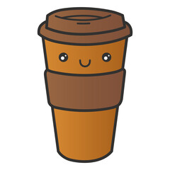 Reusable coffee cup cute