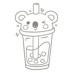 Koala boba tea stroke