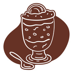 Capuccino coffee stroke