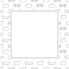 school frame. doodle education square frame. hand drawn school and education frame background. school background