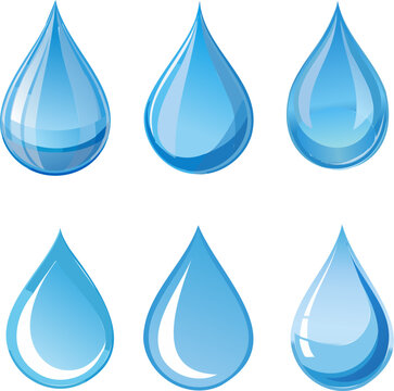 set of water drops, Water drop set vector illustration