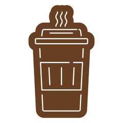 Hot coffee cup drawing