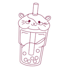 Juice in a squirrel-shaped glass