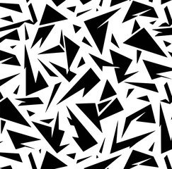 Fototapeta premium Abstract black and white geometric triangle pattern