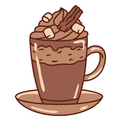 Hot chocolate color stroke sweets