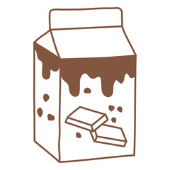 Chocolate milk filled stroke sweets