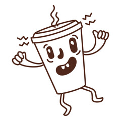 Coffee cup with vibrant expression