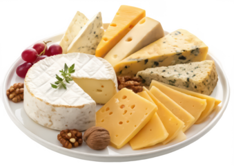 Cheese plate png assorted cheese tray png party cheese platter png gourmet cheese display png charcuterie board png appetizer plate png transparent background image
