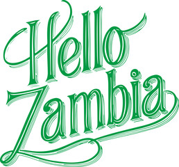 Fototapeta premium Hello Zambia.
