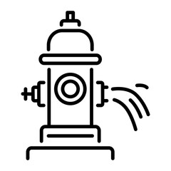 An outline style icon of fire hydrant