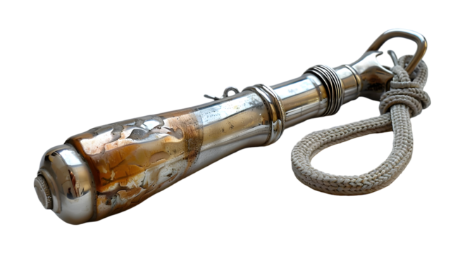 Antique Brass  Wood Handle.