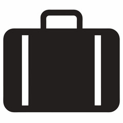 Suitcase silhouette icon on white background
