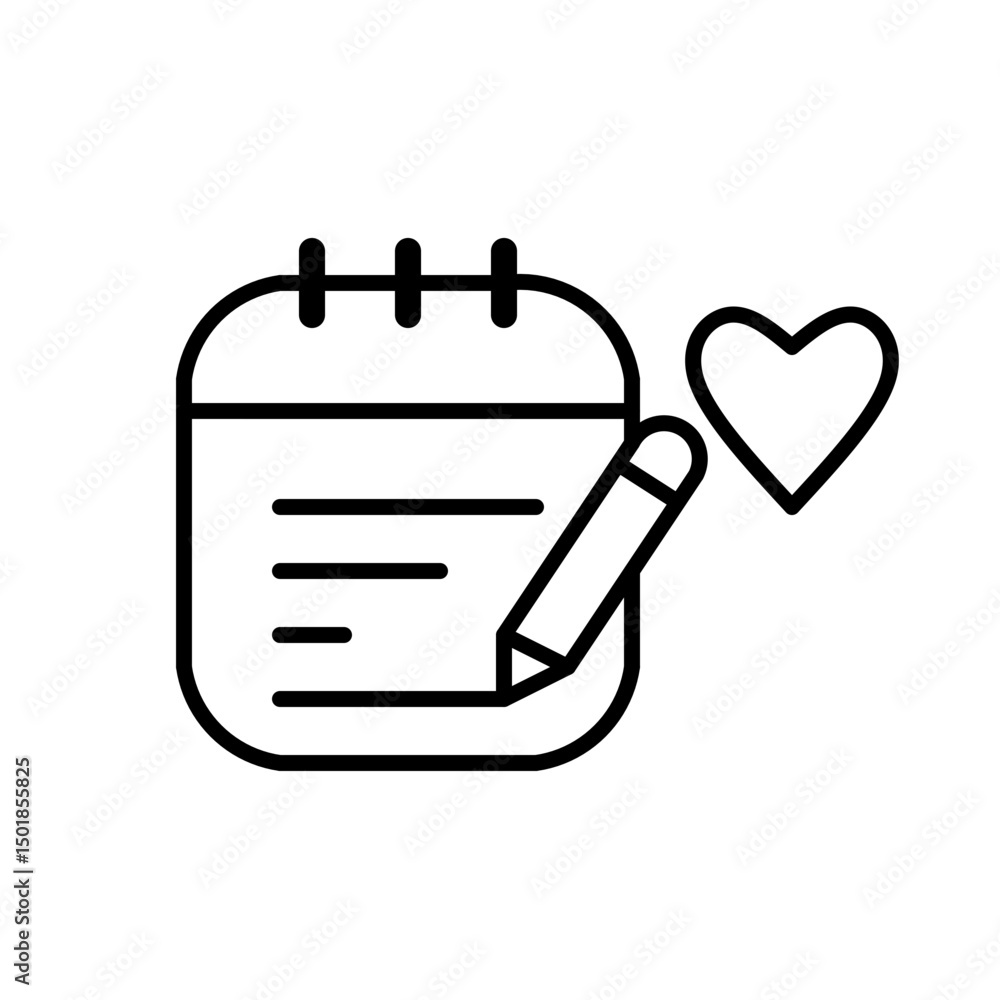 Poster notes icon vector simple design illustration/element