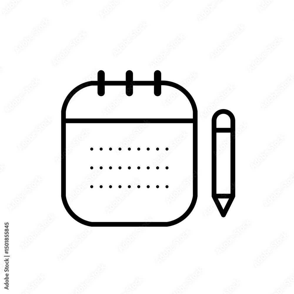 Poster notes icon vector simple design illustration/element