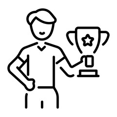 A linear style icon of actor award