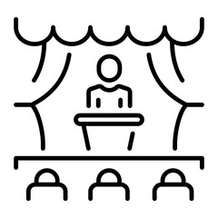 A line style icon of award show