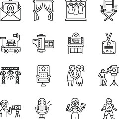 Collection of Movie Line Style Icons  

