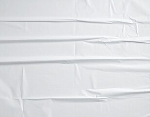 Wrinkled White Paper Texture with Horizontal Folds and Subtle Shadows