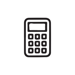 Calculator icon black and white 