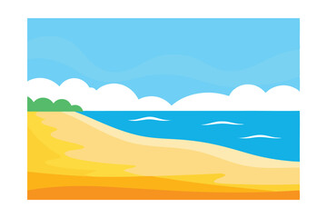 Obraz premium summer landscape with sea