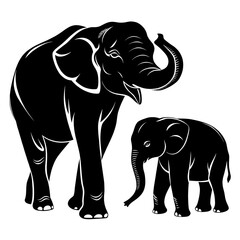 elephant silhouette vector