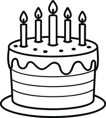 birthday cake with candles