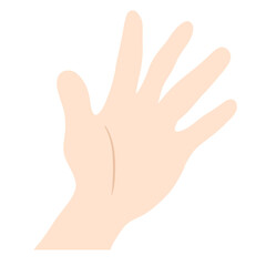 Human Hand Palm Facing Up | PNG Clipart Illustration 