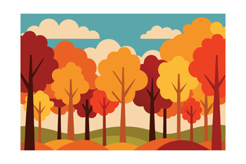 autumn landscape with trees