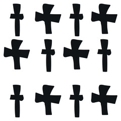 cross icon or logo isolated sign symbol vector illustration