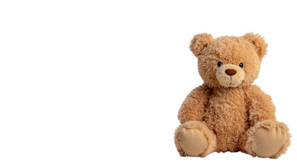 Obraz premium Cuddly teddy bear cozy room plush toy bright lighting close-up comfort and joy