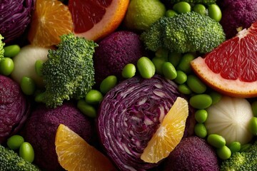 Diet Food Scene with Chaotic Background for Creative Projects